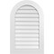 Ekena Millwork Round Top Surface Mount PVC Gable Vent: Non-Functional, w/ 3-1/2"W x 1"P Standard Frame, 24"W x 38"H GVPRT24X3801SN - alternate 1